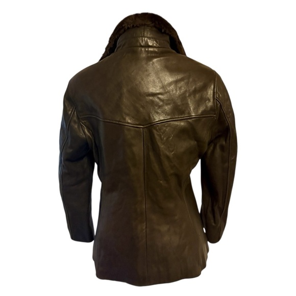 Andrew Marc Vintage Dark Brown Lambskin Leather Jacket, Womens size XS - Picture 6 of 14